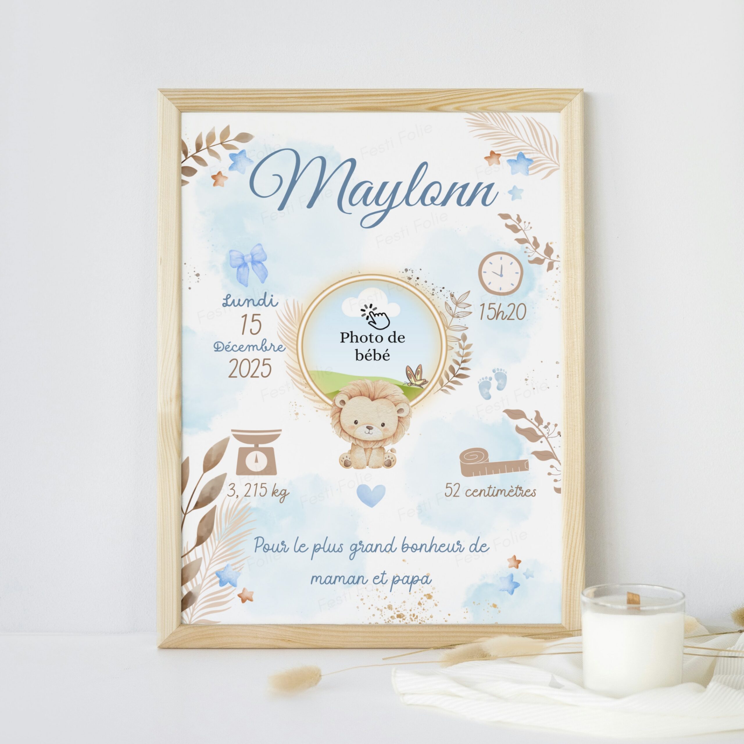 Affiche de Naissance – Lion