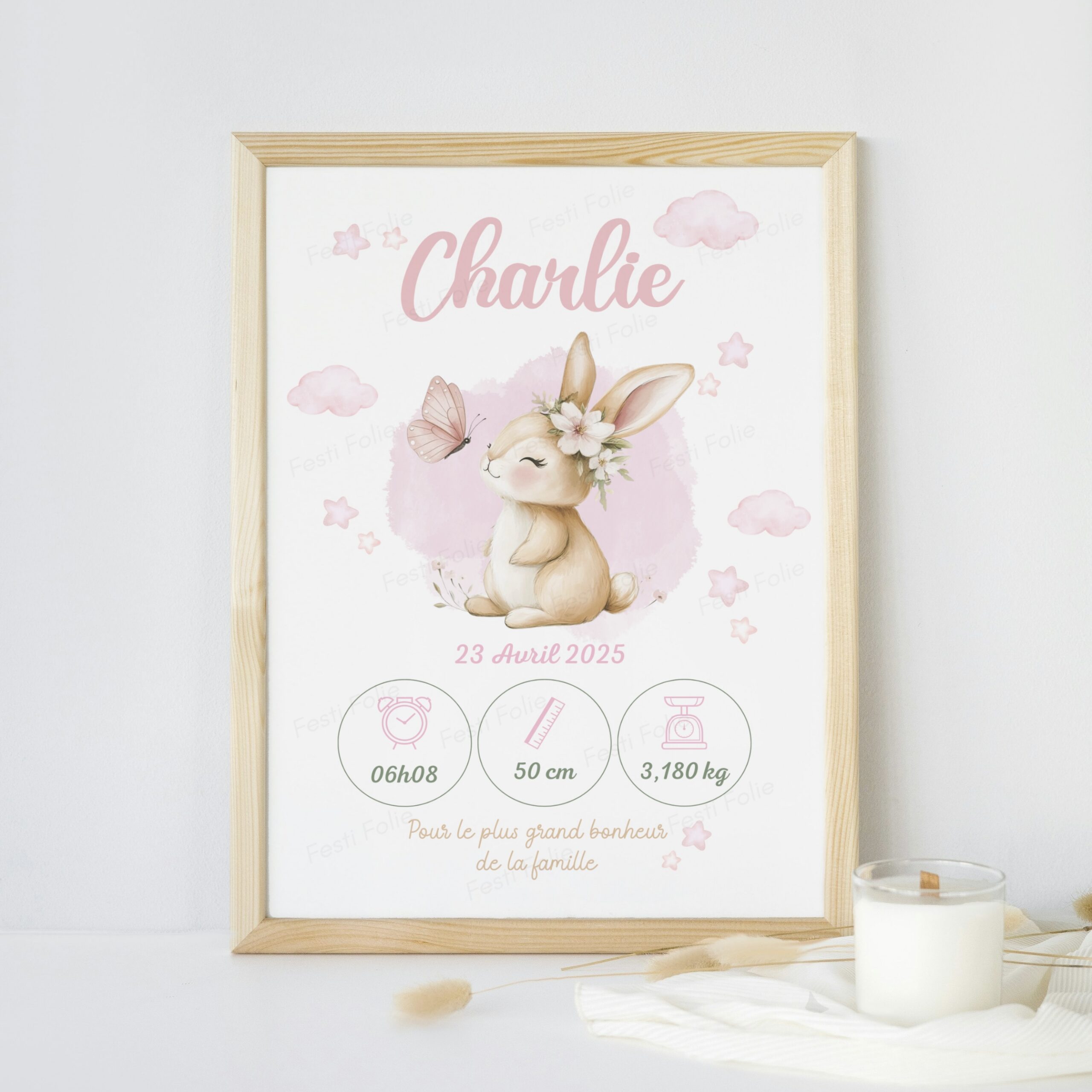 Affiche de Naissance – Lapin