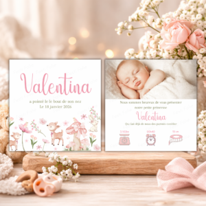 Faire-part de naissance – Faon