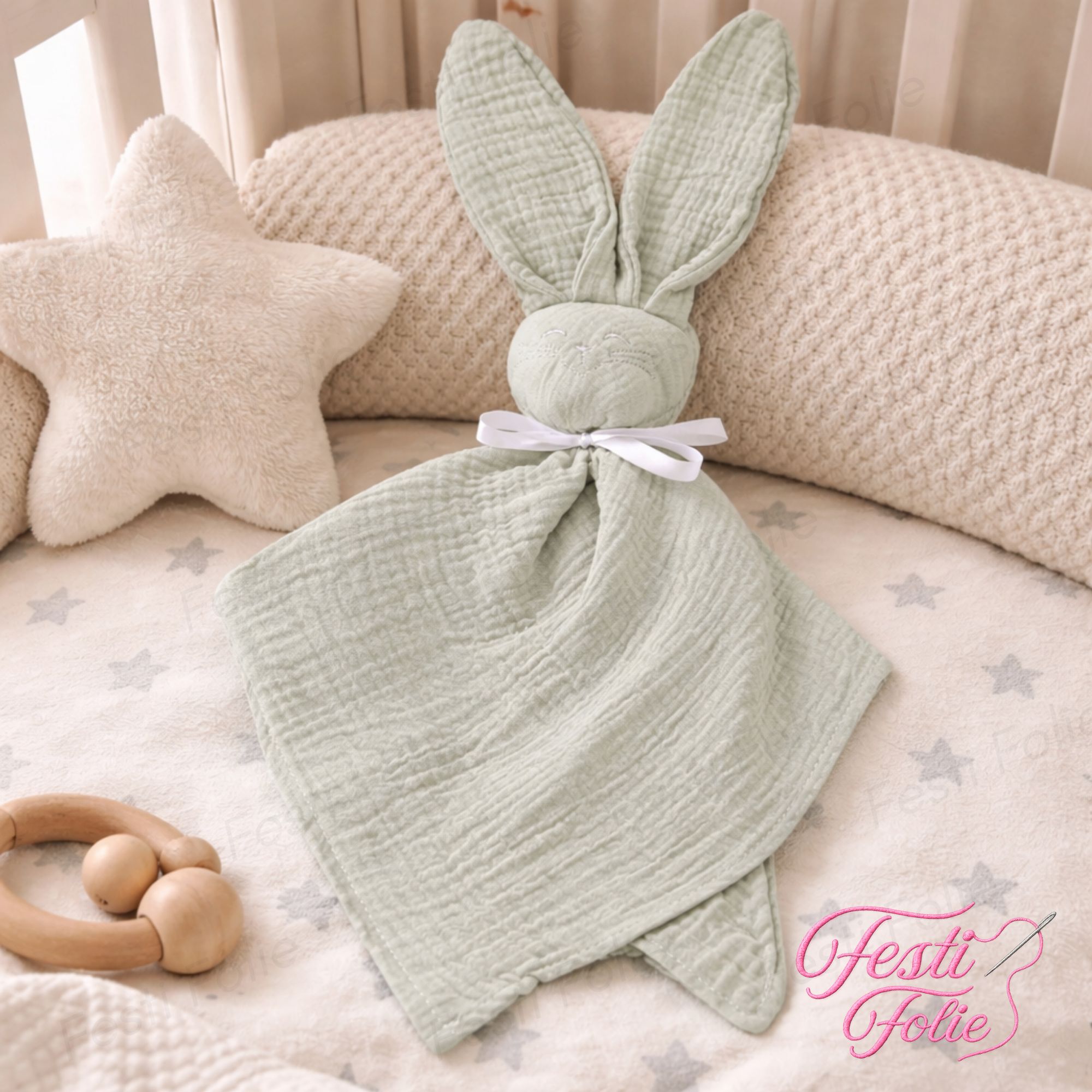 Doudou Lapin – Gaz de Coton – Vierge