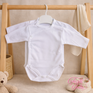 Lot de 2 bodys bébé blanc croisés – Vierge
