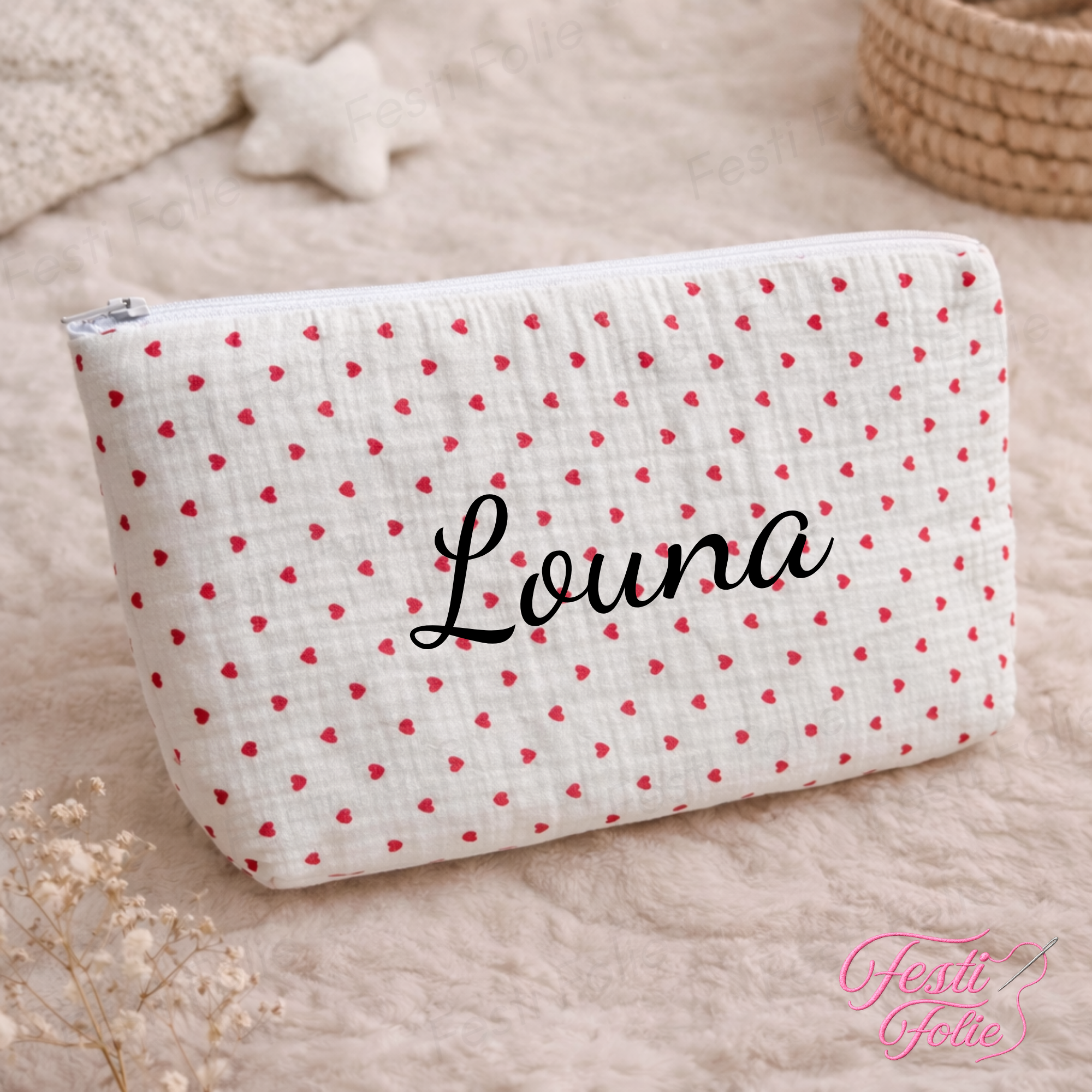 Trousse de Toilette - Cœurs