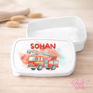 Boîte à Goûter Personnalisée – Camion de pompier