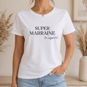 T-shirt Personnalisé – Super Marraine