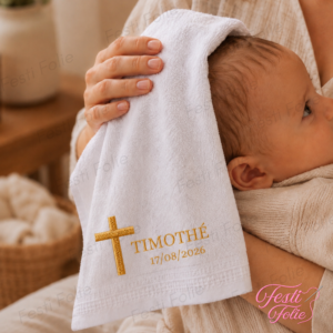Serviette de Baptême – Croix sacrée
