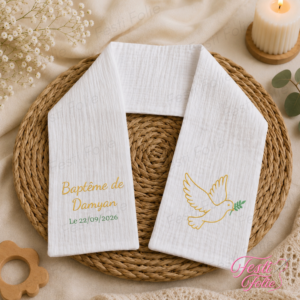 Écharpe de Baptême – Colombe